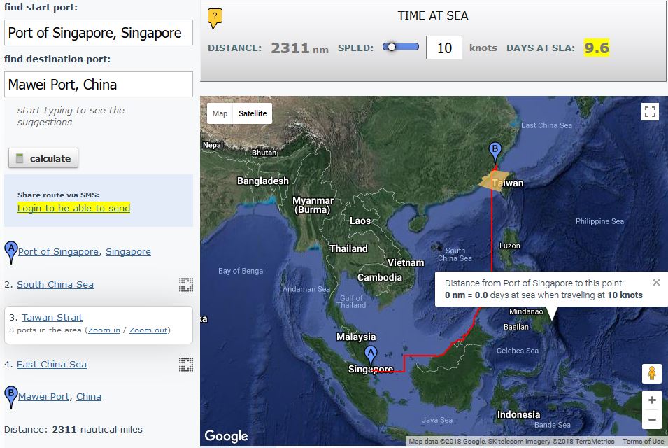 Distance-from-Seaport-in-China-to-Singapore